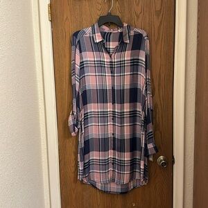 Falls Creek Plaid Shirt Dress Never Worn